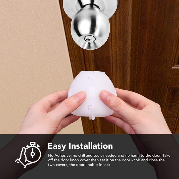 Qt Baby Safety Door Knob Covers  - 4 Pack - QT BABY Products